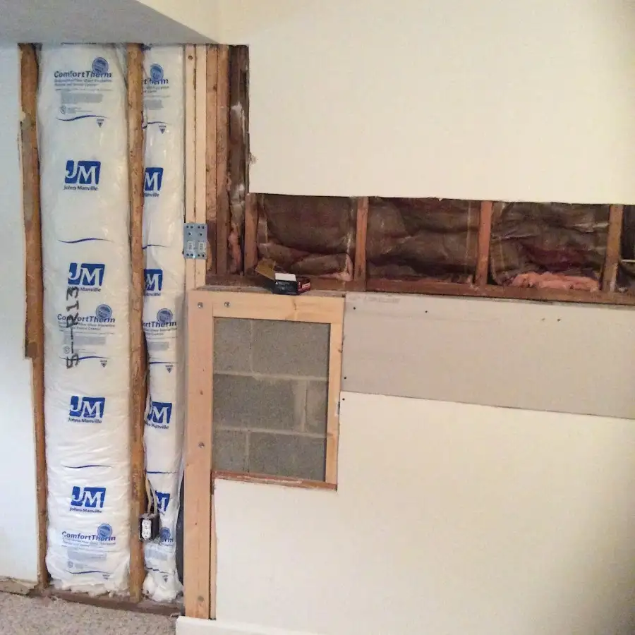 Wall insulation replacement during Contents Cleaning & Restoration in Tamaqua